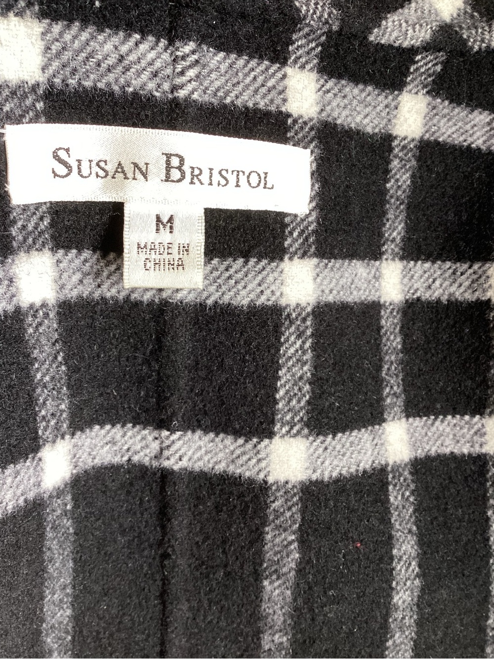 Susan Bristol Black & White Plaid Pea Coat - Picture 6 of 8